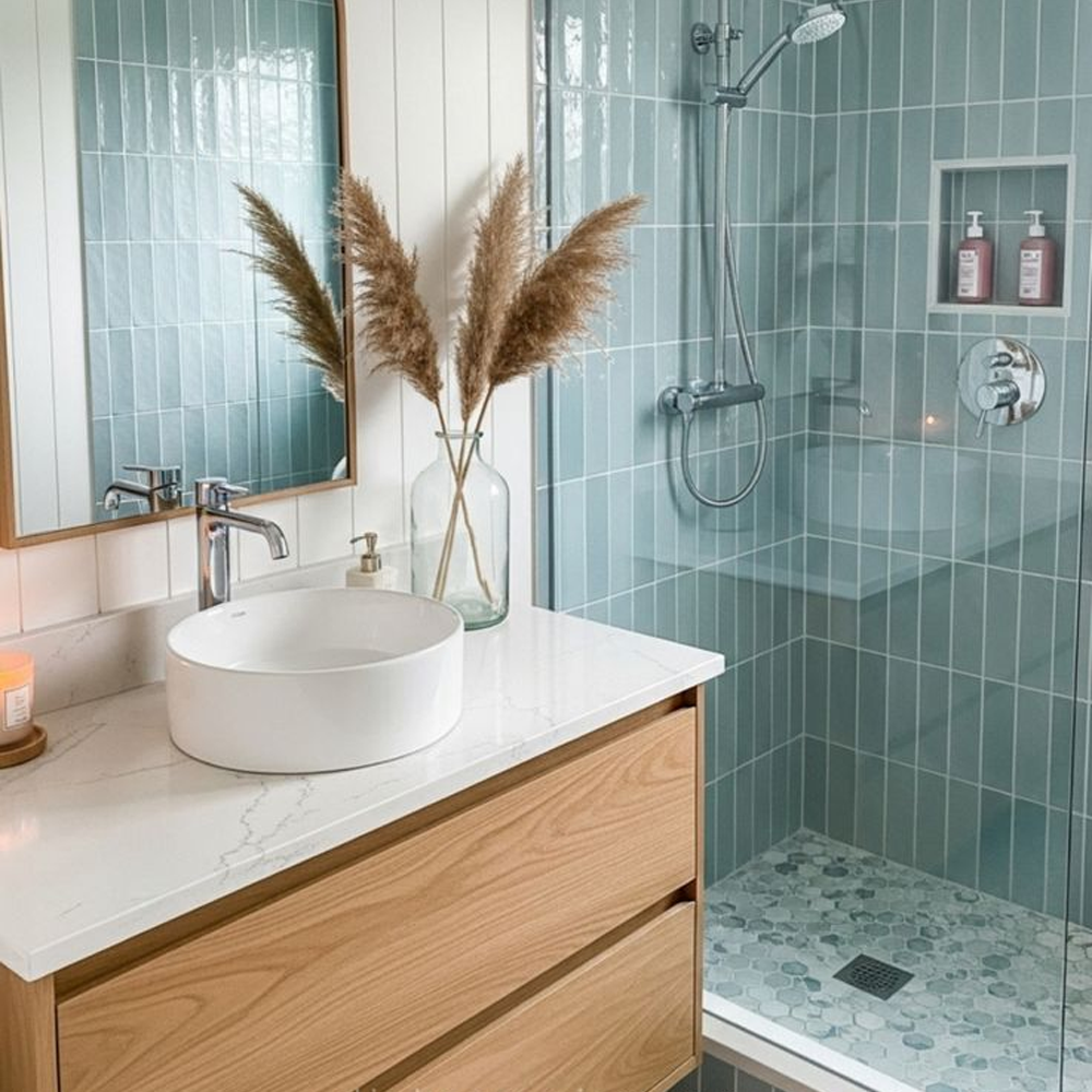 Baños coloridos: Espacio moderno y bonito