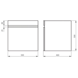 Mueble Vanitorio Moyen Lenga + Cubierta 50x46x50 cm