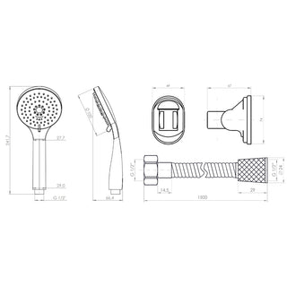 Juego Ducha 3F Cascia Cromo