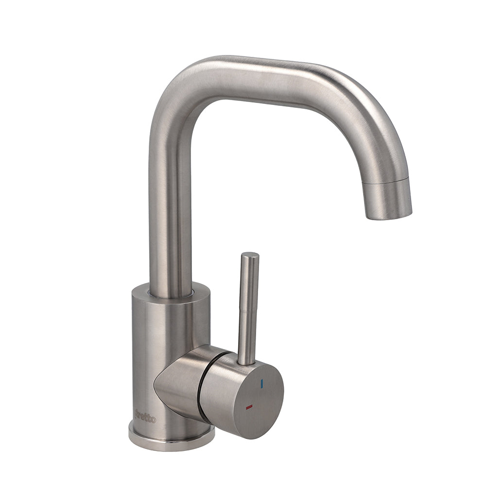 Monomando Lavamanos Novara Inox Satinado