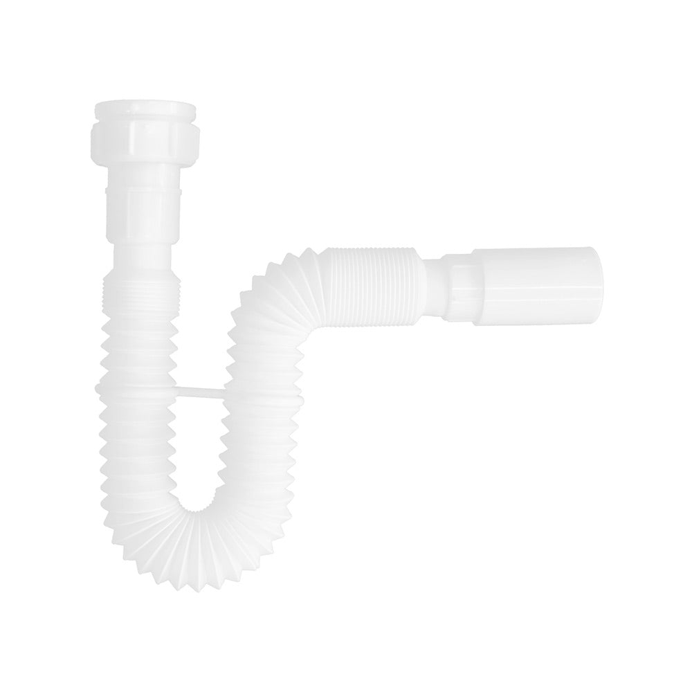 Sifón Flexible Universal 1 1/2" y 1 1/4" con Adaptador y Sujetador