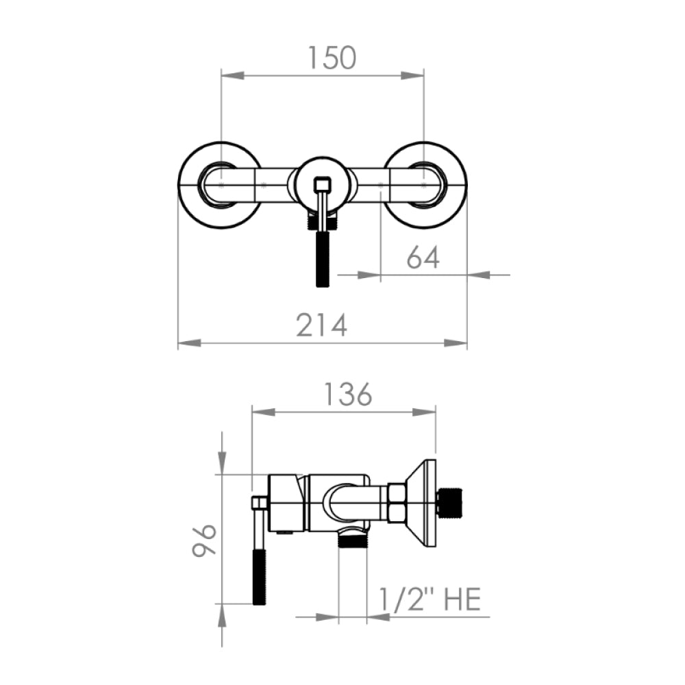 Monomando Ducha Amalfi Grafito Austral
