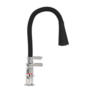 Combinación Lavaplatos Flexible Biletti Flessi Cromo/Negro
