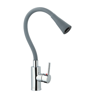 Monomando Lavaplatos Flexible Oregon Flex Duo Cromo/Gris