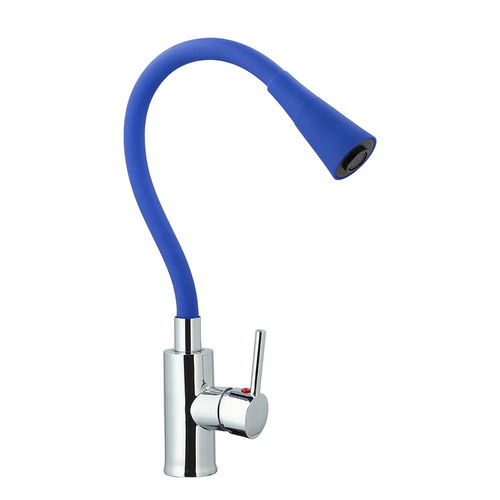 Monomando Lavaplatos Flexible Oregon Flex Duo Cromo/Azul