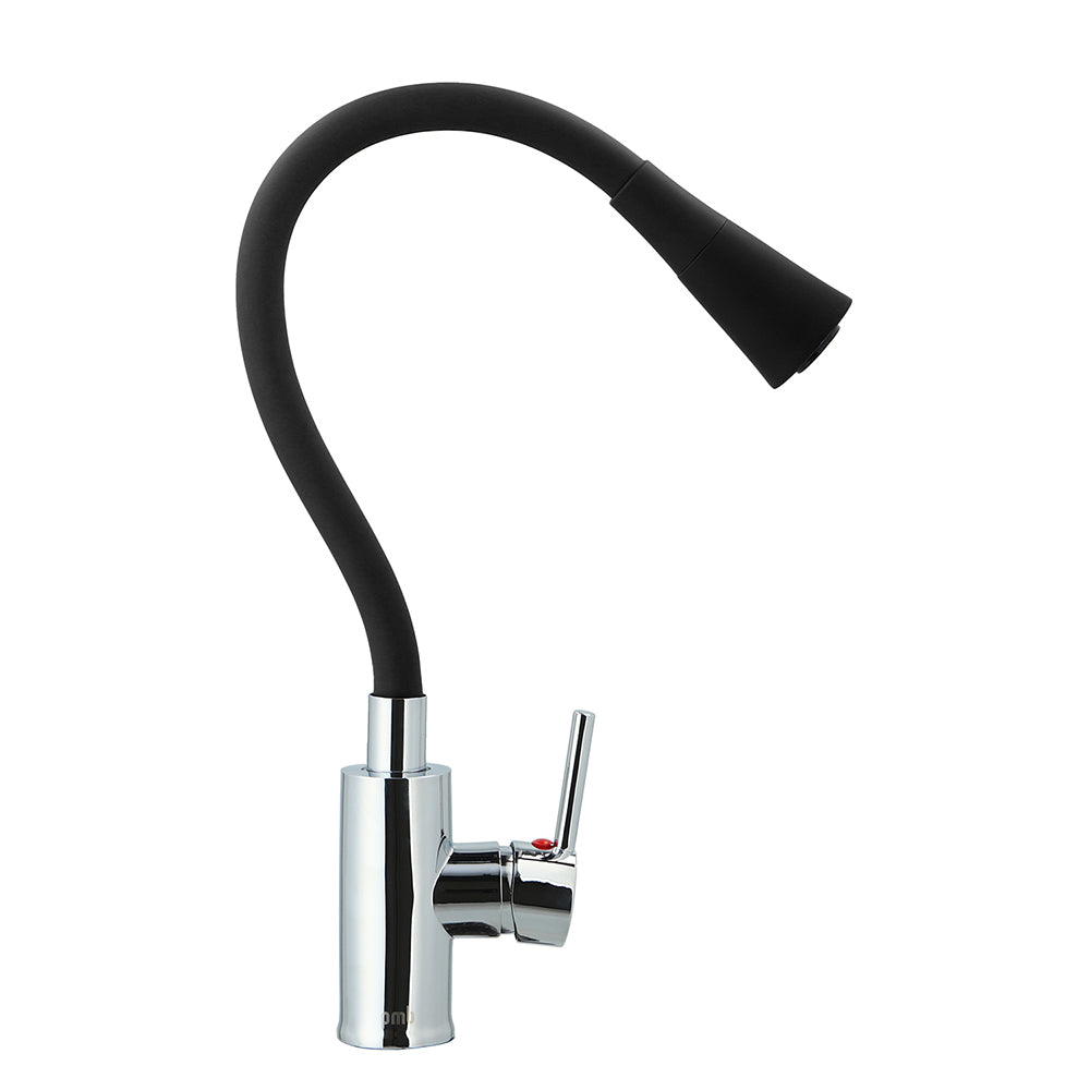 Monomando Lavaplatos Oregon Flex Duo Cromo/Negro Mate