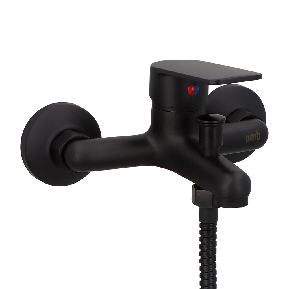 Monomando Tina Ducha Queens Negro Mate