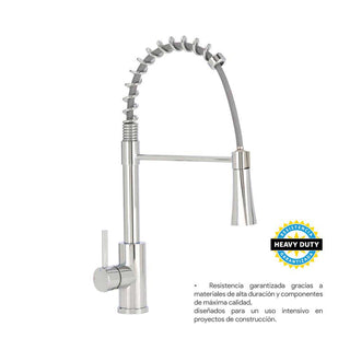 Monomando Lavaplatos Flexible Riola Cromo