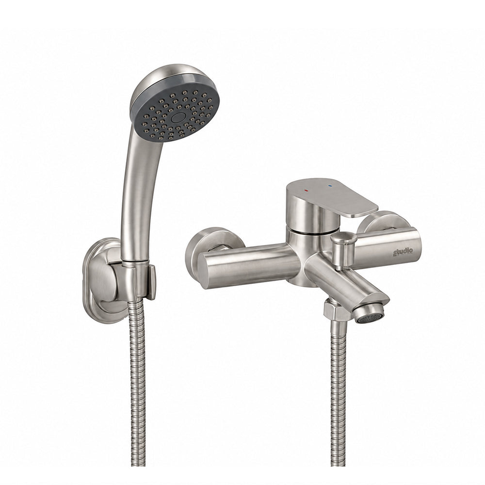 Monomando Tina Ducha Verceli Inox Satinado