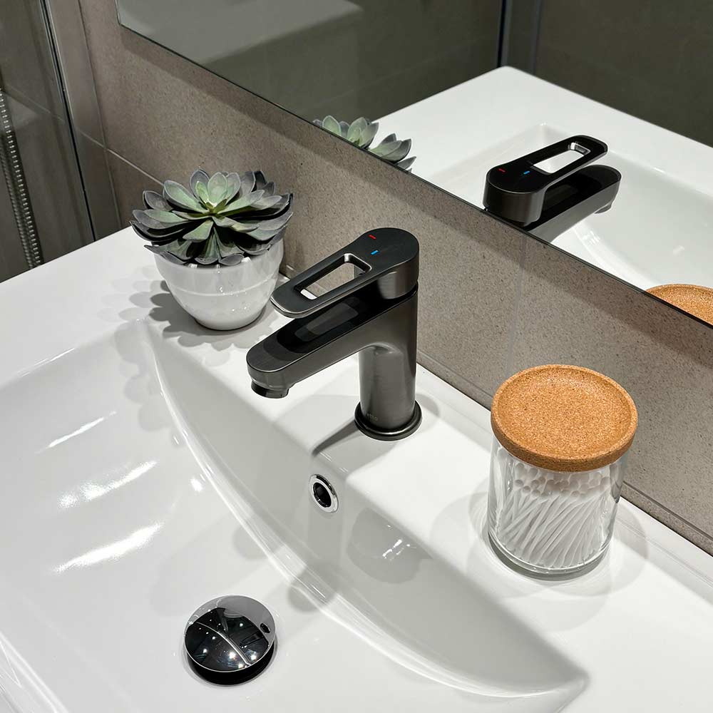 Monomando Lavamanos Verona Grafito Austral