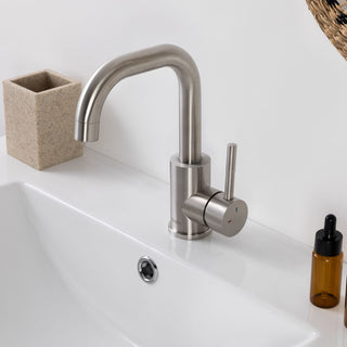 Monomando Lavamanos Novara Inox Satinado