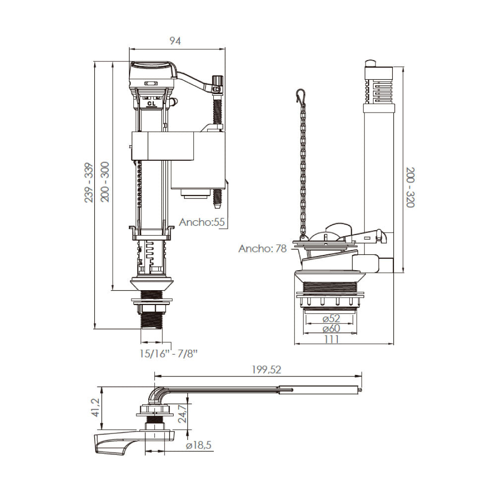 Kit Fitting Plus WC Universal