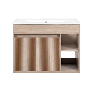 Mueble Vanitorio Texturado Lille Lenga Texturado + Cubierta 60x46x50 cm