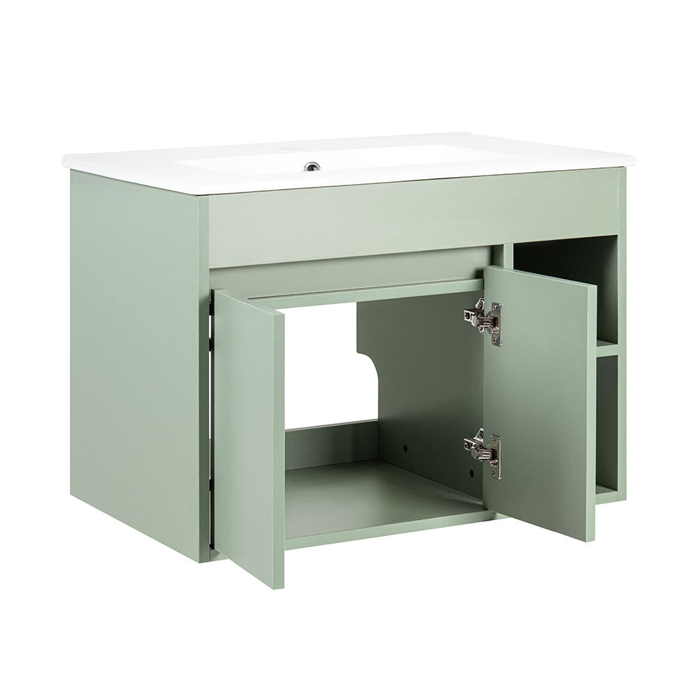 Mueble Vanitorio Lille Sage Green + Cubierta 70x46x50 cm