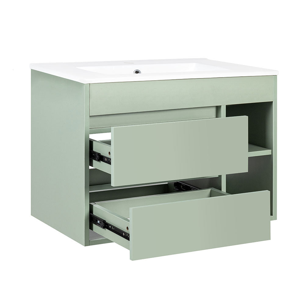 Mueble Vanitorio Paris Sage Green + Cubierta 60x46x50 cm