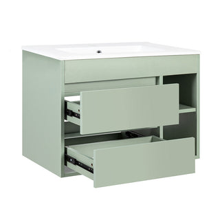 Mueble Vanitorio Paris Sage Green + Cubierta 60x46x50 cm