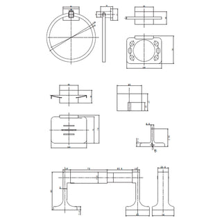 Mossini kit 5 pzas accesorios baño