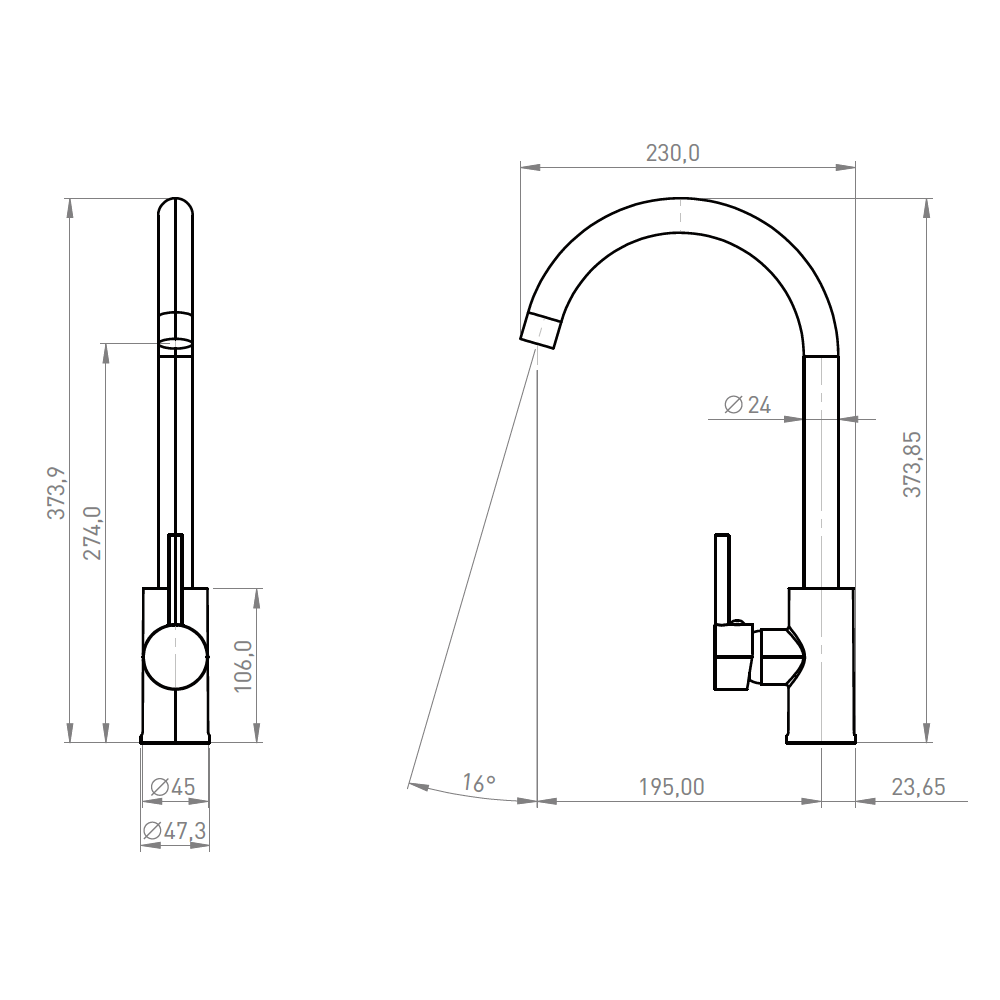 Monomando Lavaplatos Oregon Negro Mate