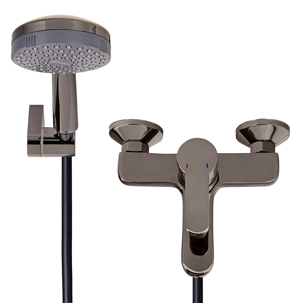 Monomando Tina Ducha Arona Negro Onyx