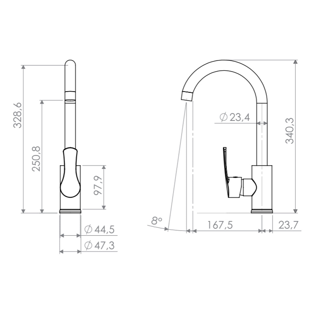 Monomando Lavaplatos Alabama Cromo