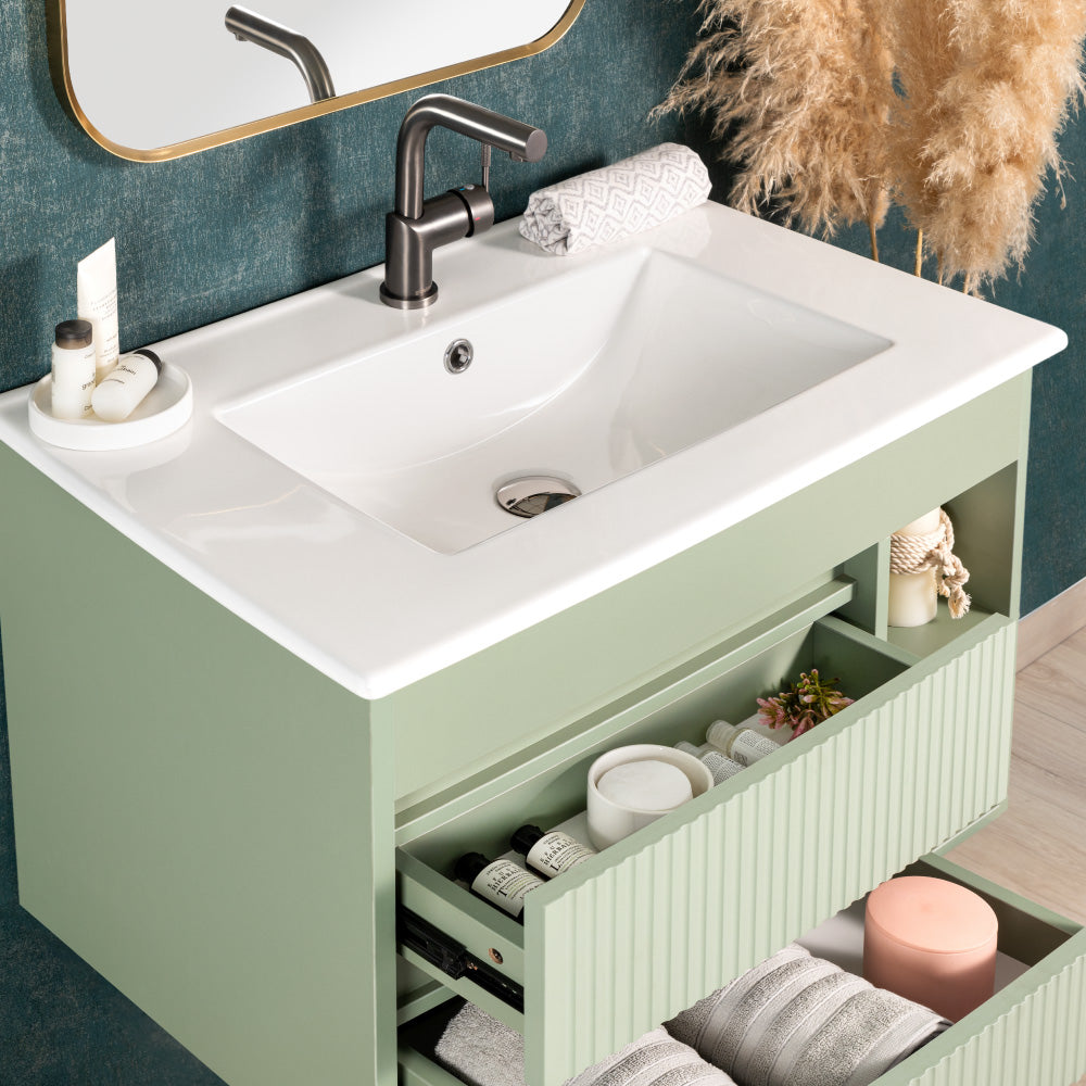 Mueble de Baño Completo Paris Sage Green Texturado