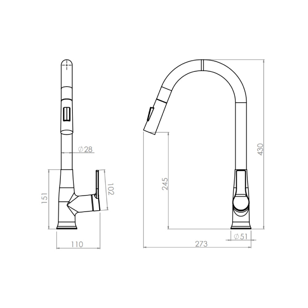 Monomando Lavaplatos Extraíble Trivento Cromo