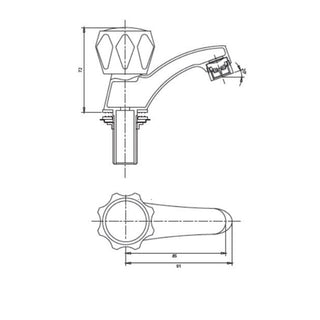 Llave Lavamanos Mossini Cristal Cromo