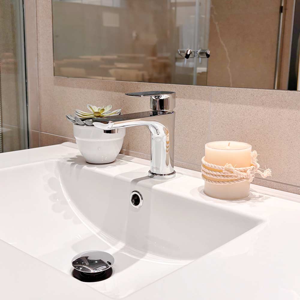 Monomando Lavamanos Bruna Cromo