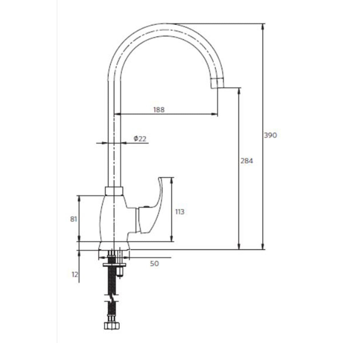 Monomando Lavaplatos New Standard Cromo