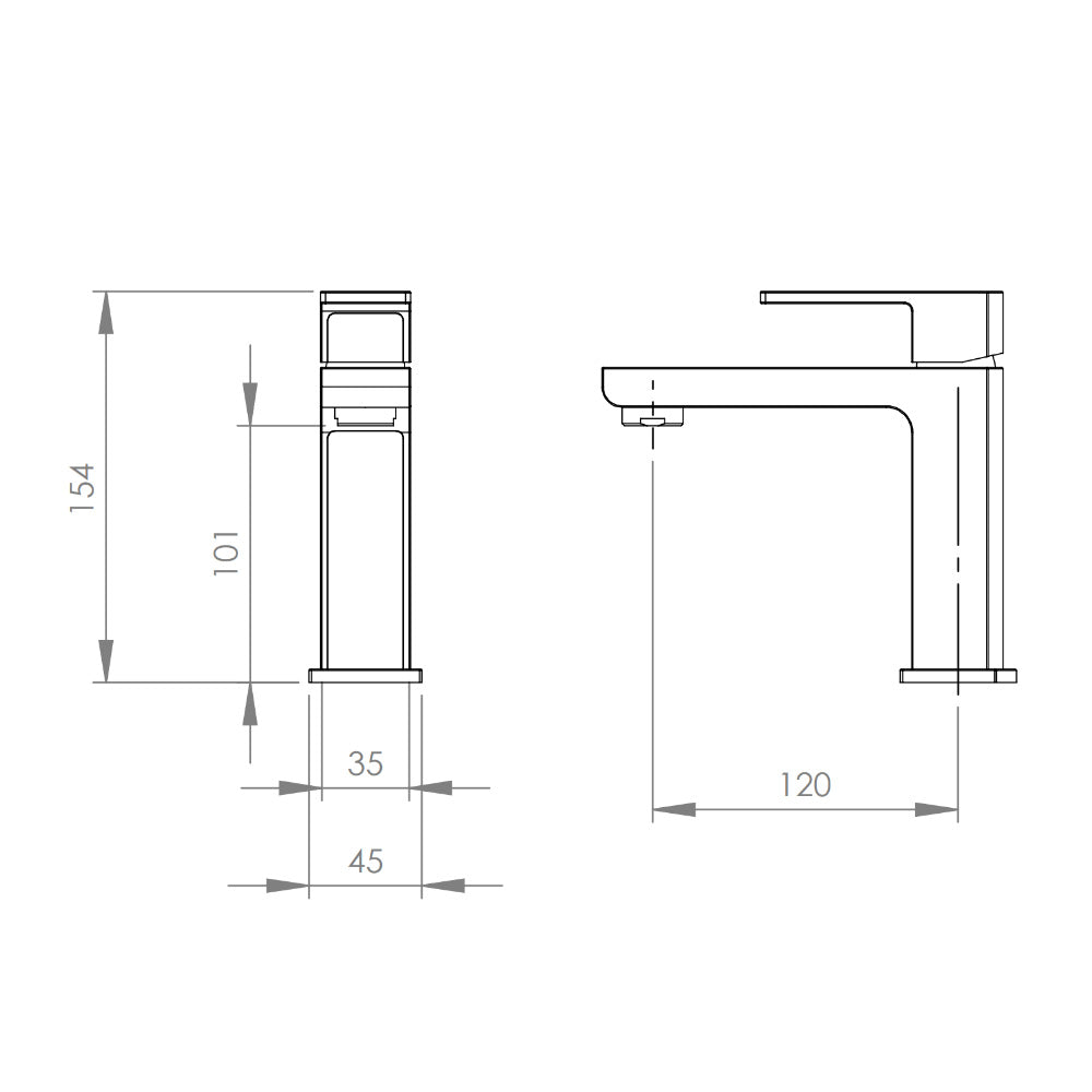 Monomando Lavamanos Atela Cromo