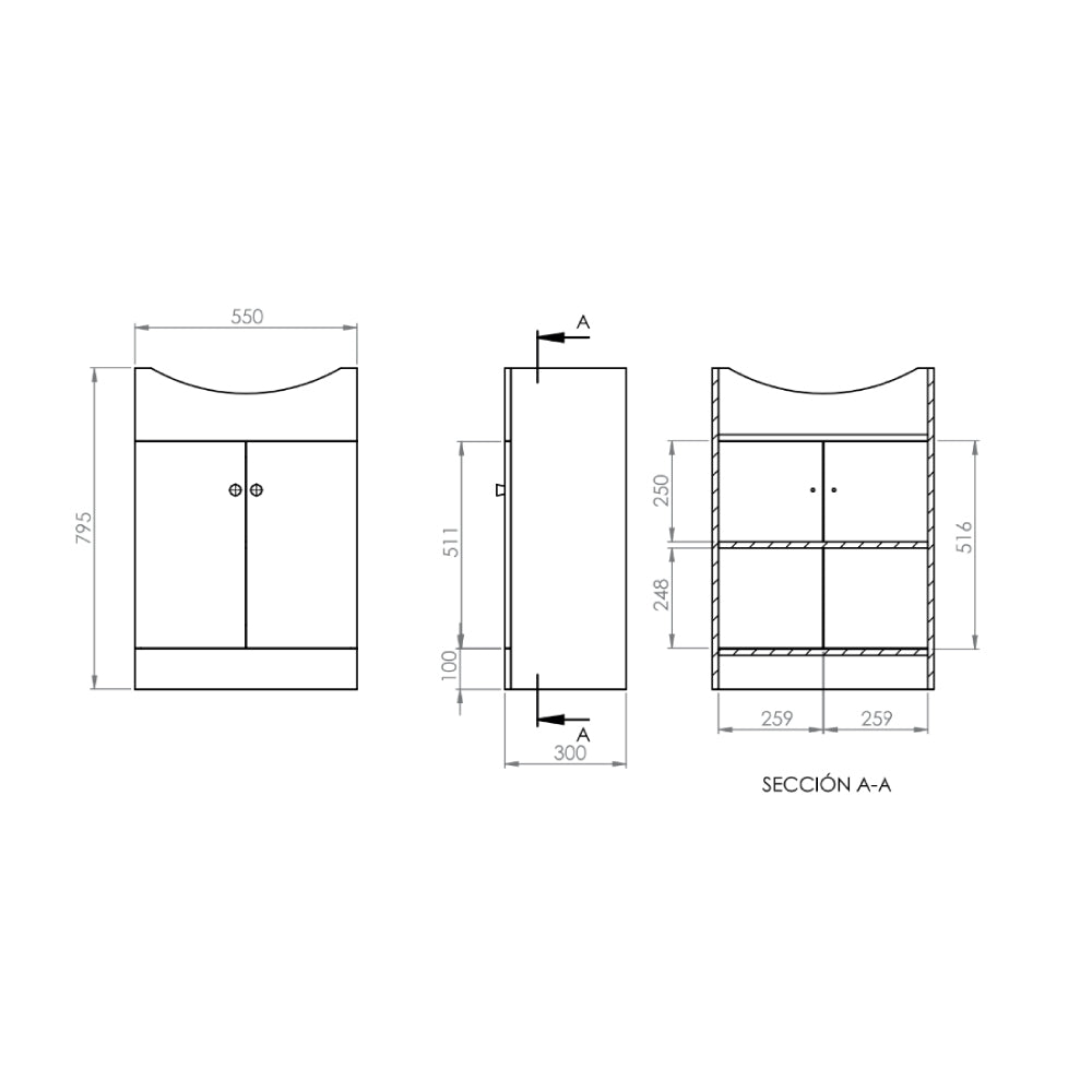 Mueble de Baño Completo Marie Blanco