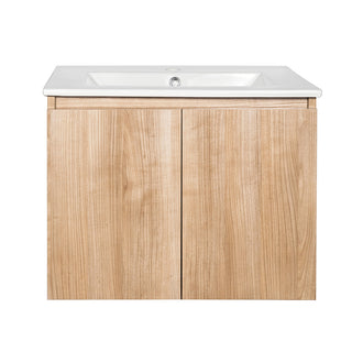 Mueble Vanitorio Ermes Nogal + Cubierta 60x46x50 cm