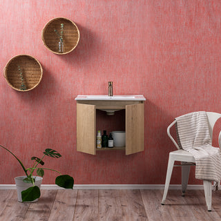 Mueble Vanitorio Ermes Nogal + Cubierta 60x46x50 cm