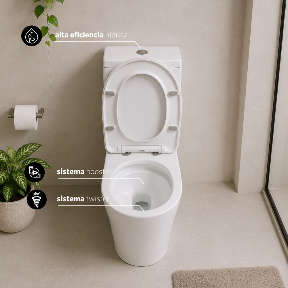Sanitario WC One Piece Petros - Descarga a Piso (Vertical)