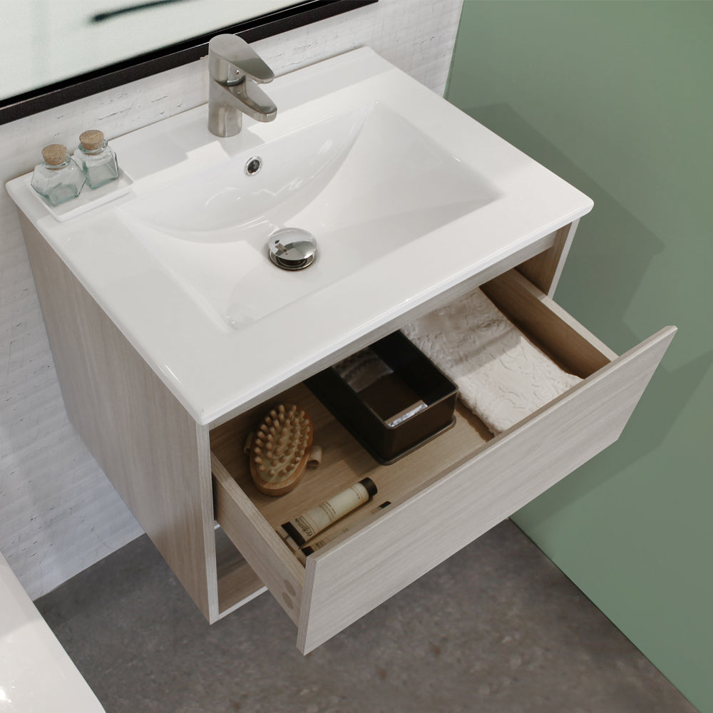 Mueble Vanitorio Zoé Acácia + Cubierta 60x46x50 cm
