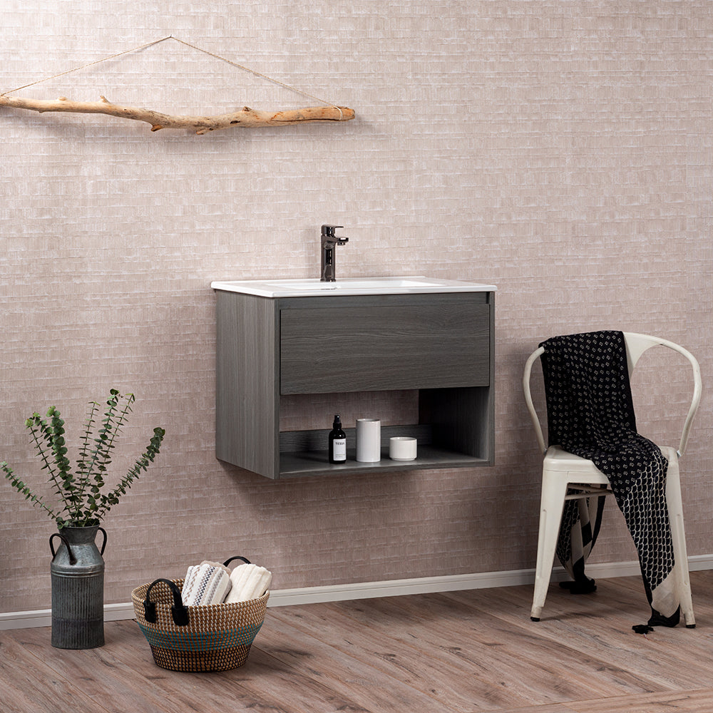 Mueble Vanitorio Zoé Ulmo + Cubierta 80x46x50 cm