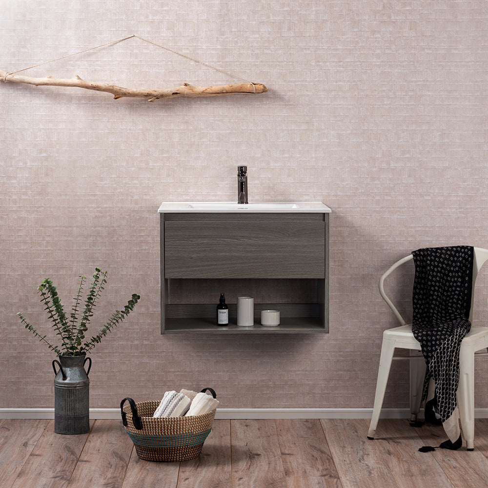 Mueble Vanitorio Zoé Ulmo + Cubierta 80x46x50 cm