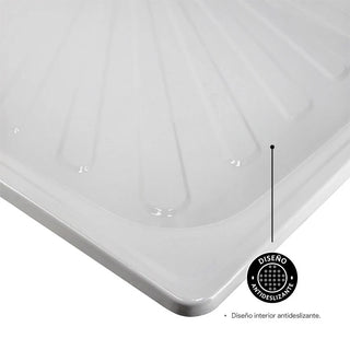 Receptáculo de Acero Esmaltado Atenas 80x80x15 cm sin Desagüe