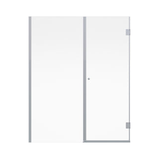 Mampara Abatible 185x110 cm Vidrio 8 mm Perfil Cromado