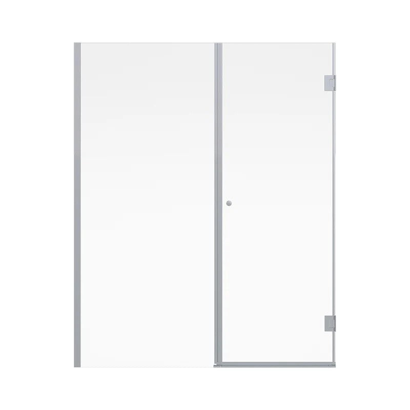 Mampara Abatible 170x185 cm Vidrio 8 mm Perfil Cromado