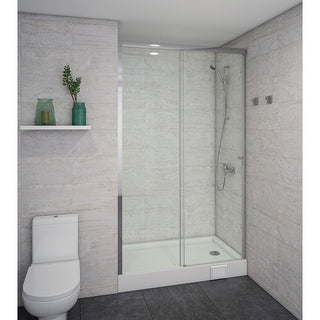 Mampara Corredera Hera 170x185 cm Ajustable ±1 cm Cromado