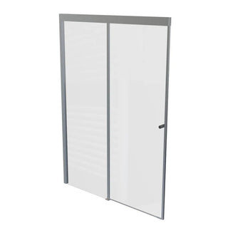 Mampara Corredera 140x185 cm Ajustable ±3 cm Cromado