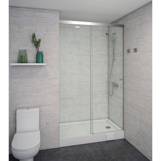 Mampara Corredera Agori 130X185 Ajustable ±1 cm Cromado