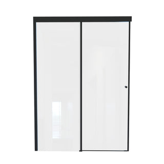 Mampara Corredera Hera 130x185 cm Negro Mate Ajustable ±3 cm