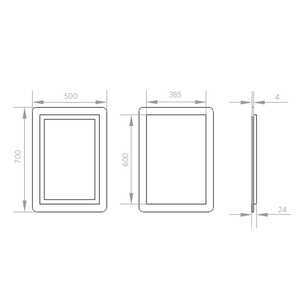 Espejo Led Desempañante 70x50 cm