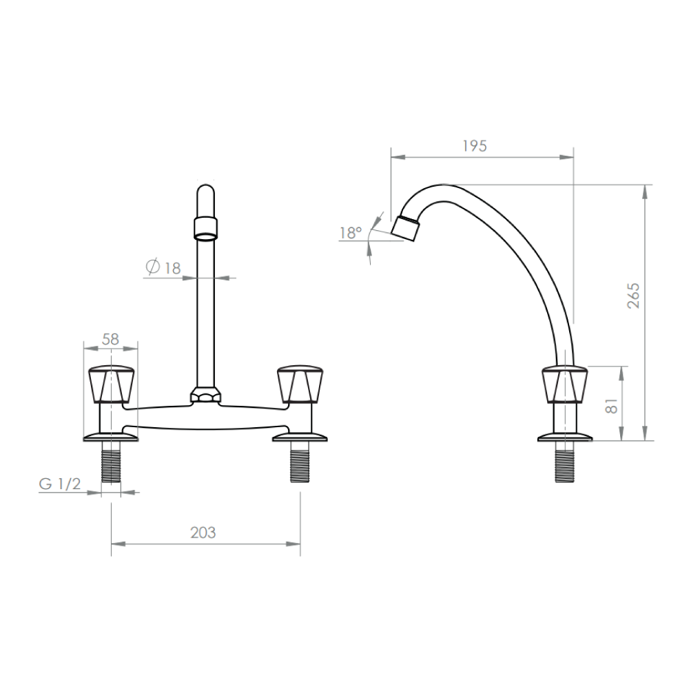 Combinación Lavaplatos 8&quot; Miami Cromo