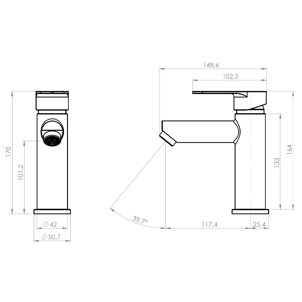 Monomando Lavamanos Vermont Inox Satinado
