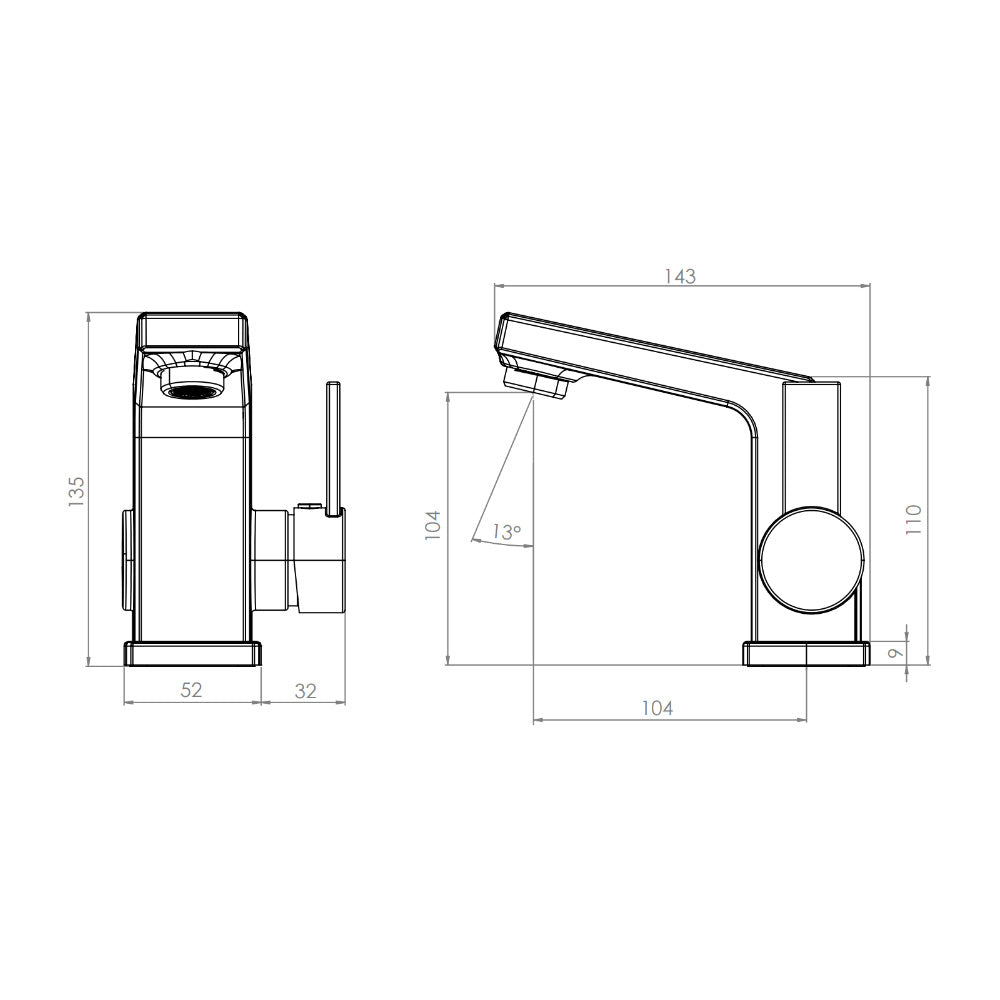 Monomando Lavamanos Ridotti Cromo