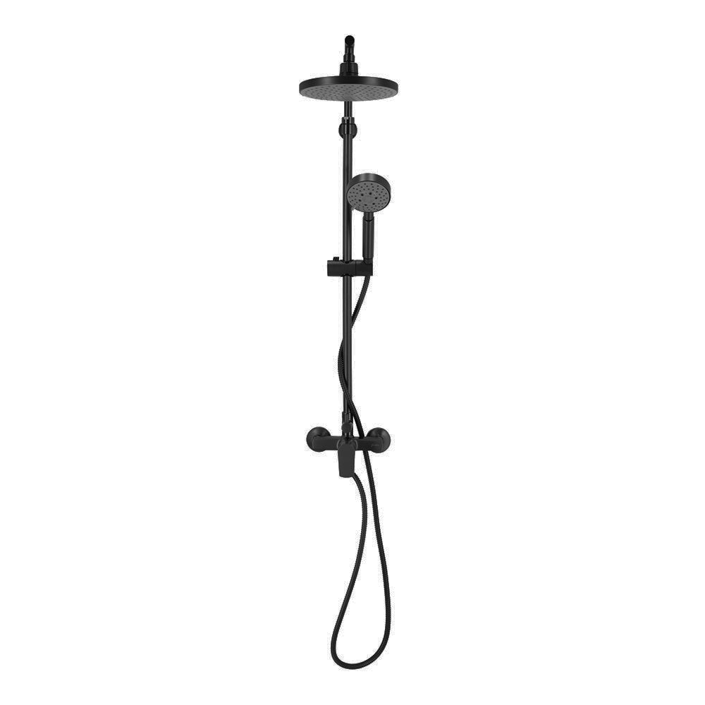 Pack Baño Altea | Mampara + Receptáculo + Columna Ducha Negro Mate
