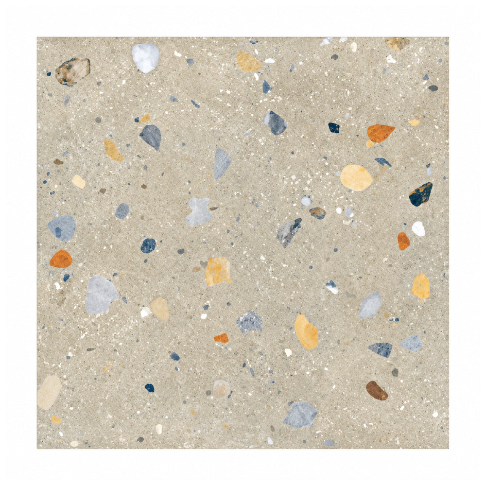 Gres Piso/Muro - Terrazo Brown 60x60 cm Rectificado